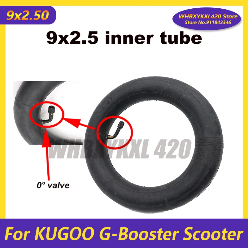 

For KUGOO G-Booster Electric Scooter Inner Tube Accessories 9x2.50 Inner Camera 9*2.50 85/65-6.5 Straight Valve 0 Degree Valve