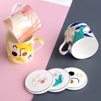 modern ceramics coffee mug with lid ceramic mugs fashion drinkware coffee milk cup christmas decoration christmas present