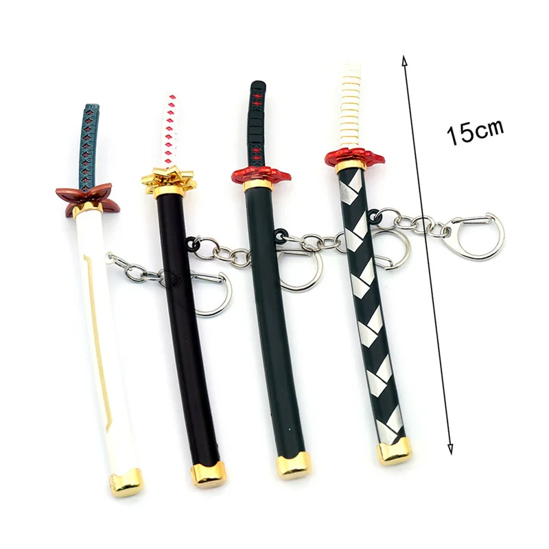 

Cosplay Anime Demon Slayer Kamado Tanjirou Nichirin Sword Figure Model Agatsuma Zenitsu Ninja Weapon Keychain Toys 12 Styles