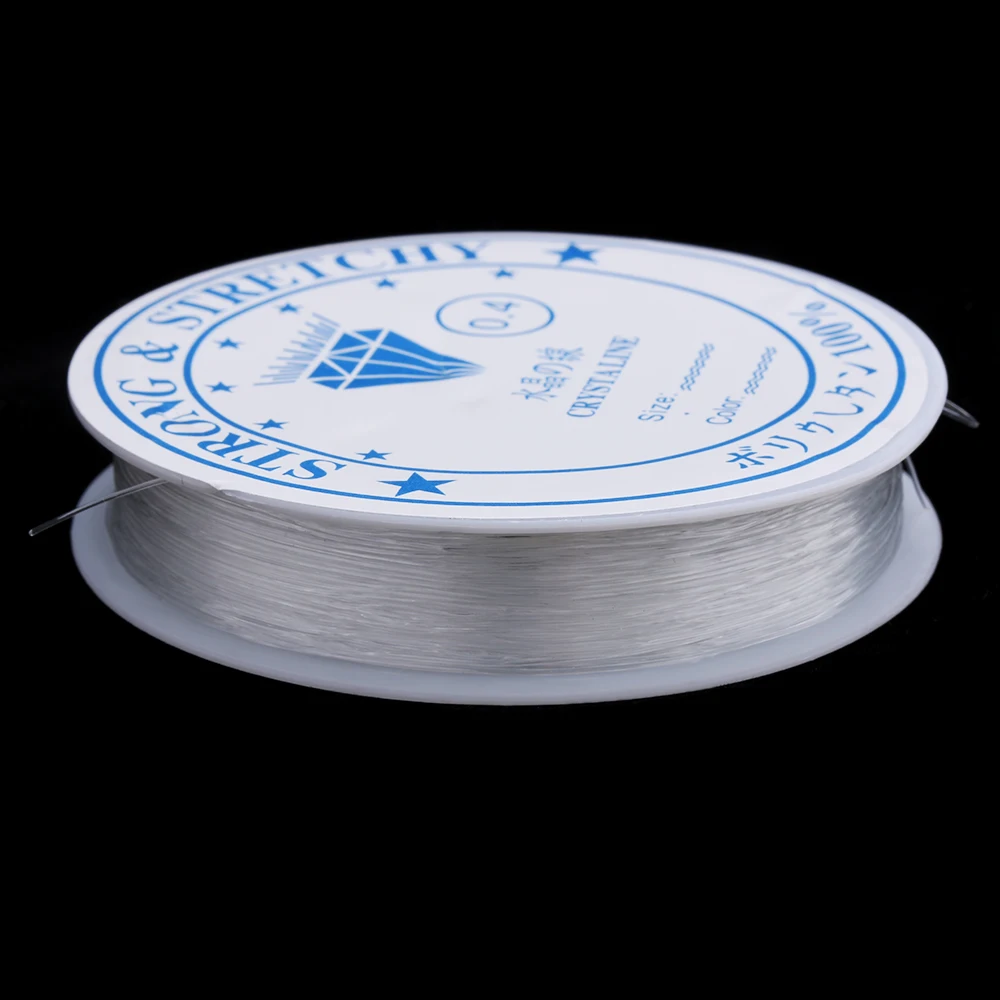 1 шт. белый пластиковый эластичный шнур для бисероплетения струны Хрустальная