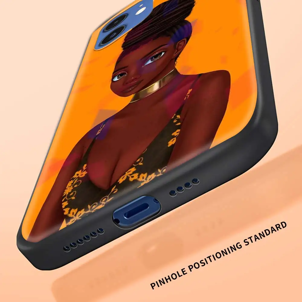 

Case For iPhone 11 Pro Shell For iphone 12 Pro Max 7 8 Plus SE 2020 X XR XS MAX Black Phone Cover Beautiful black woman