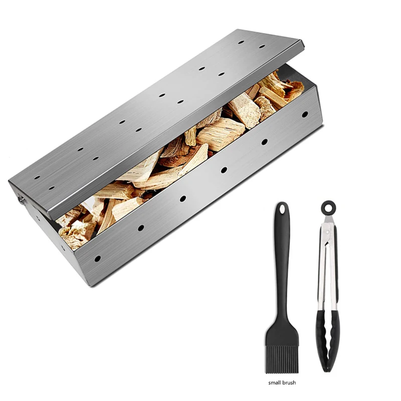 

Durable BBQ Stainless Steel Wood Chips Smoker Box Woods Pellet Charcoal Gas Grilling Cold Hot Smoke Generator Barbecue Tools