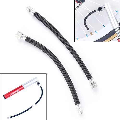 2PCS/LOT Bicycle Pump Extension Hose Inflator Tube Pipe Cord Cycling Pumping Service Parts Longer Use150Psi Schrader A/V Valve | Спорт и