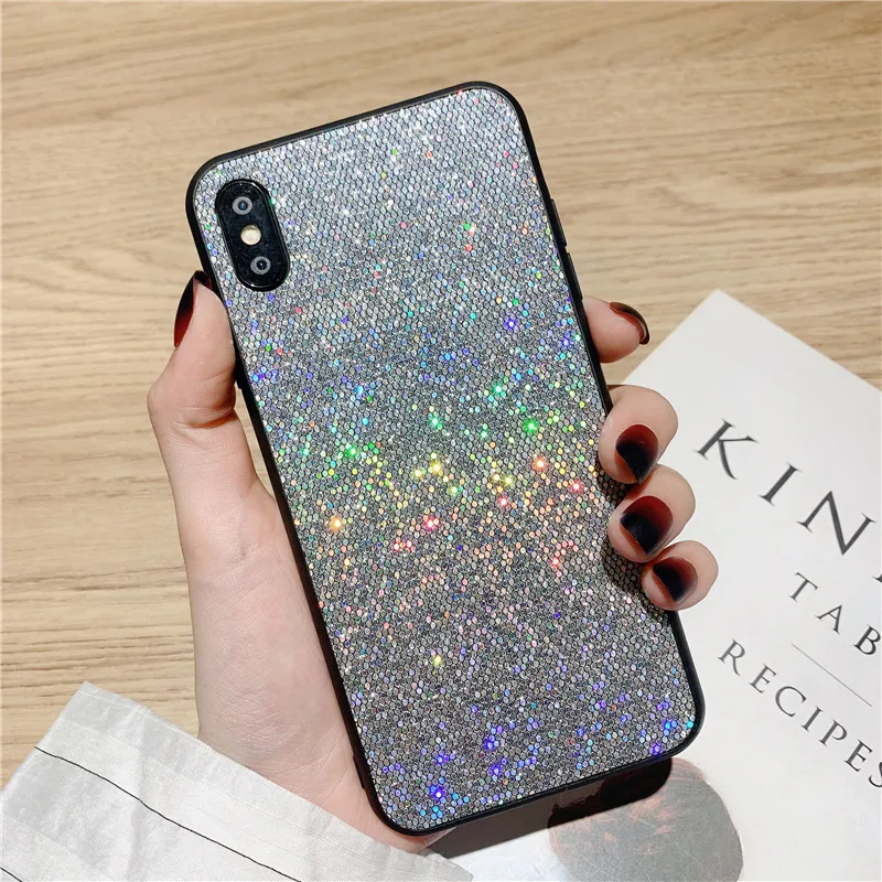 Чехол с блестками для iPhone 12 Pro max 11 7 plus 6 6S Plus 8 X XR XS Max | Мобильные телефоны и