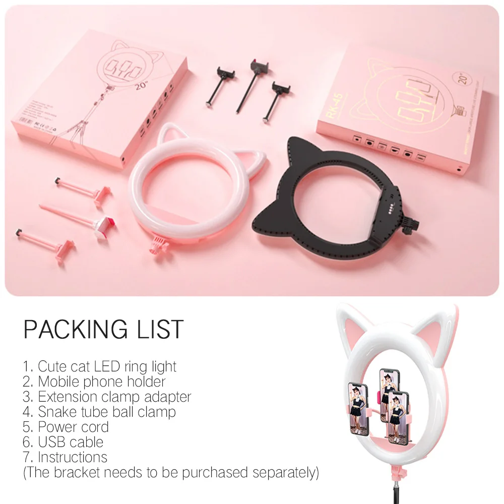 RK45 заполняющий свет яркий с регулируемой яркостью три цвета светодиодный для