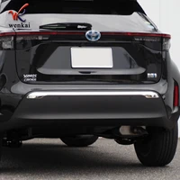 tailgate rear trunk lid cover chrome decoration trim for toyota yaris cross 2020 2021 abs accessories