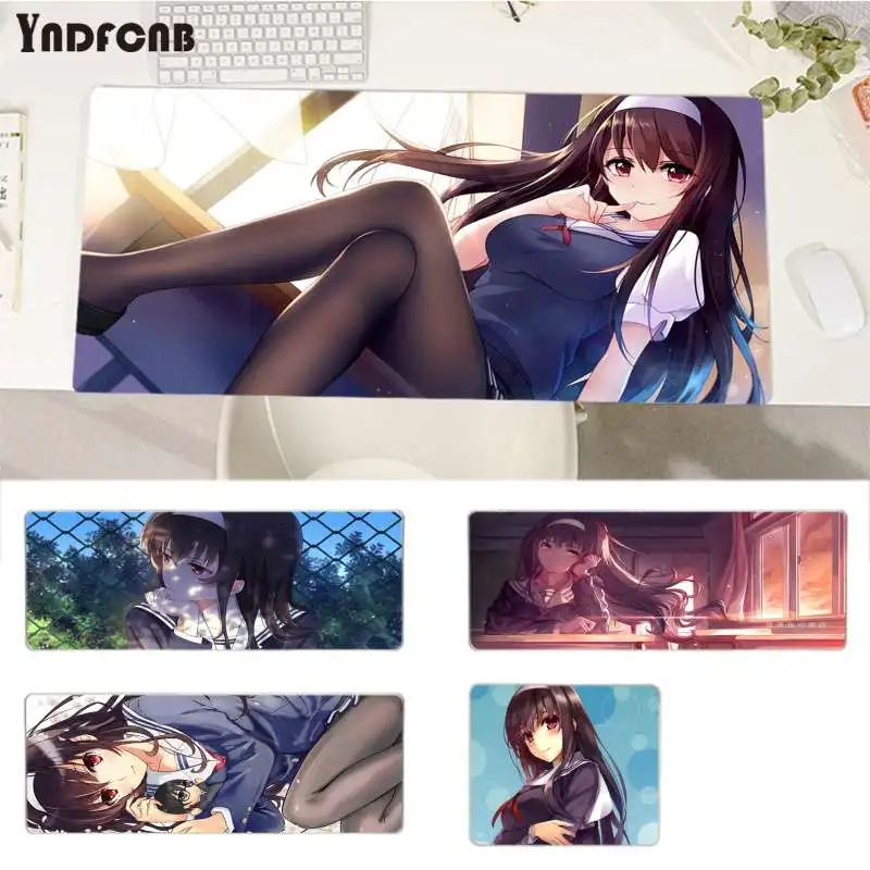 

YNDFCNB Kawaii аниме Kasumigaoka Utaha аниме силиконовый большой/маленький коврик для мыши размер игры для Cs Go LOL игровой плеер ПК ноутбук