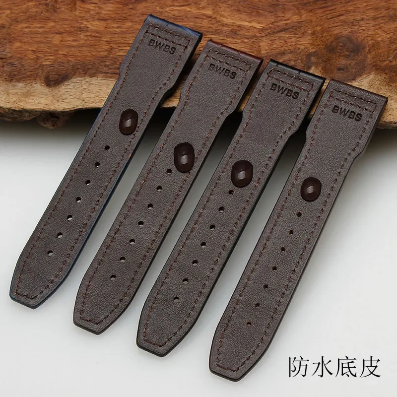 

Cowhide genuine leather watch strap for IW PILOT Mark Portofino watches with pin bucke watches accessories 20 21 22mm