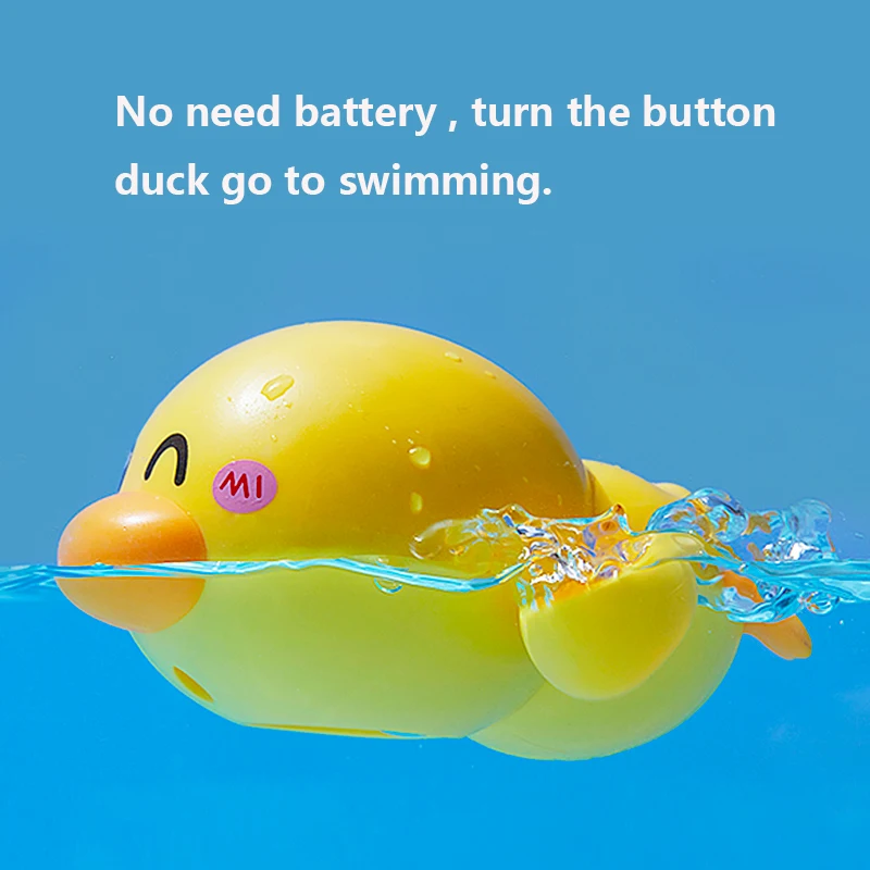 

3PCS Bathroom Bath Baby Toys Summer Play Water Cute Little Funny Duck Toys Clockwork Rowing Toys For Kid Gifts