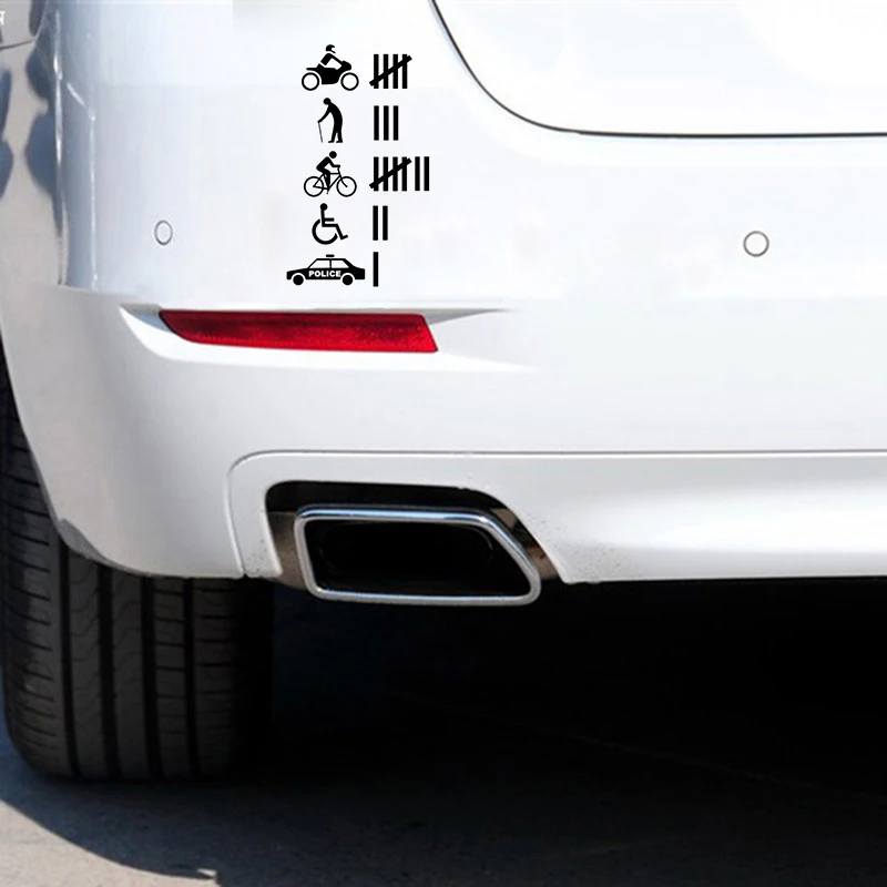 

New Fashion Keeping Score Car Stickers Funny Motorcycles Bumper Rear Windshield Cover Scratch Decals Car Accessories KK15*9cm
