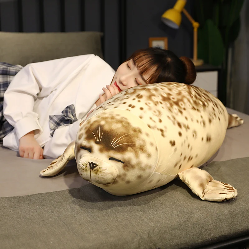 

Cute Toys Kawaii Sea Animal Plush Seal Pillow Sea Lion Plush Stuffed Sleep Doll Soft Pillows Toy Gifts for Baby Kids Boys Girls