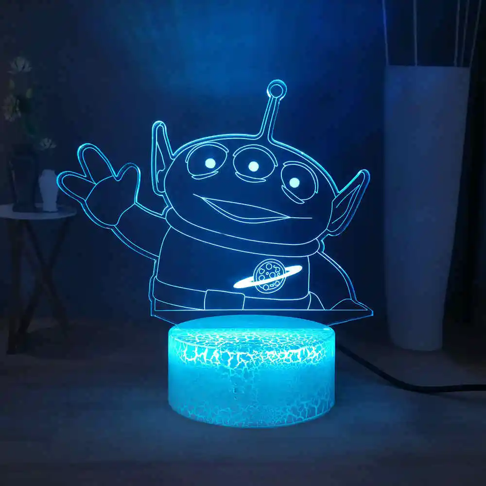 Прикроватная лампа сжимающая игрушечные инопланетяне RGB разноцветный USB