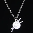 Новое модное ожерелье 26x12 мм, подвески для вязания крючком с шариком из пряжи, Короткие Длинные подвески для женщин и мужчин, Подарочные ювелирные изделия, чокер