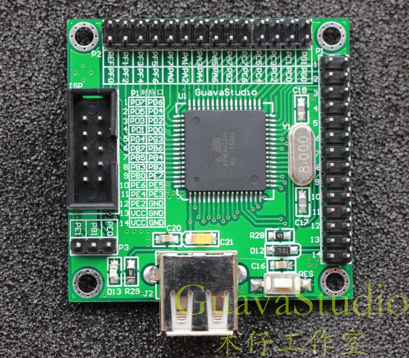 Atmega128 макетная плата/Atmega128A плата минимальная система AVR микроконтроллер |