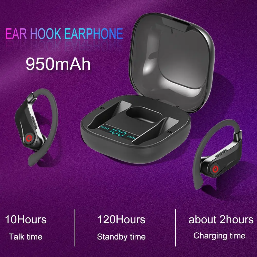HBQ Pro TWS беспроводные наушники Bluebooth V5.0 стерео спортивные наушники 950 мАч Водонепроницаемая гарнитура HD MIC R20