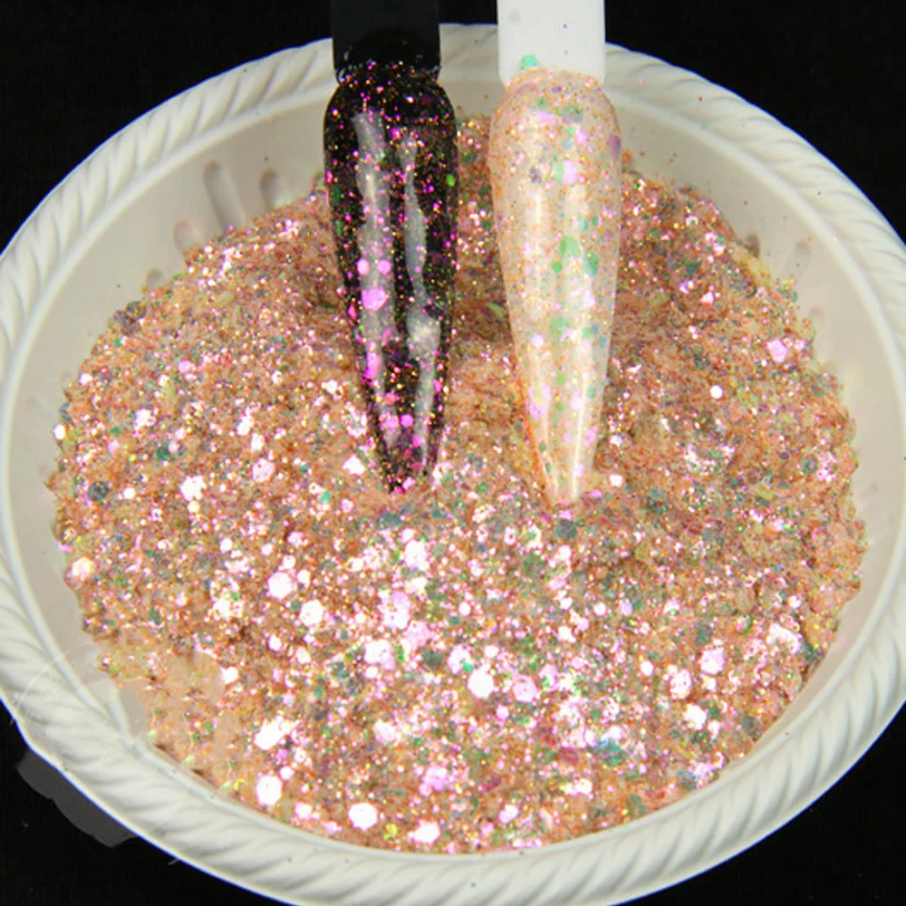 1000grams Manicure Accessories Glitter Powder,Sequins For Crafts,Holographic Confetti For Nails,Iridescent Glitter Bulk#MD167