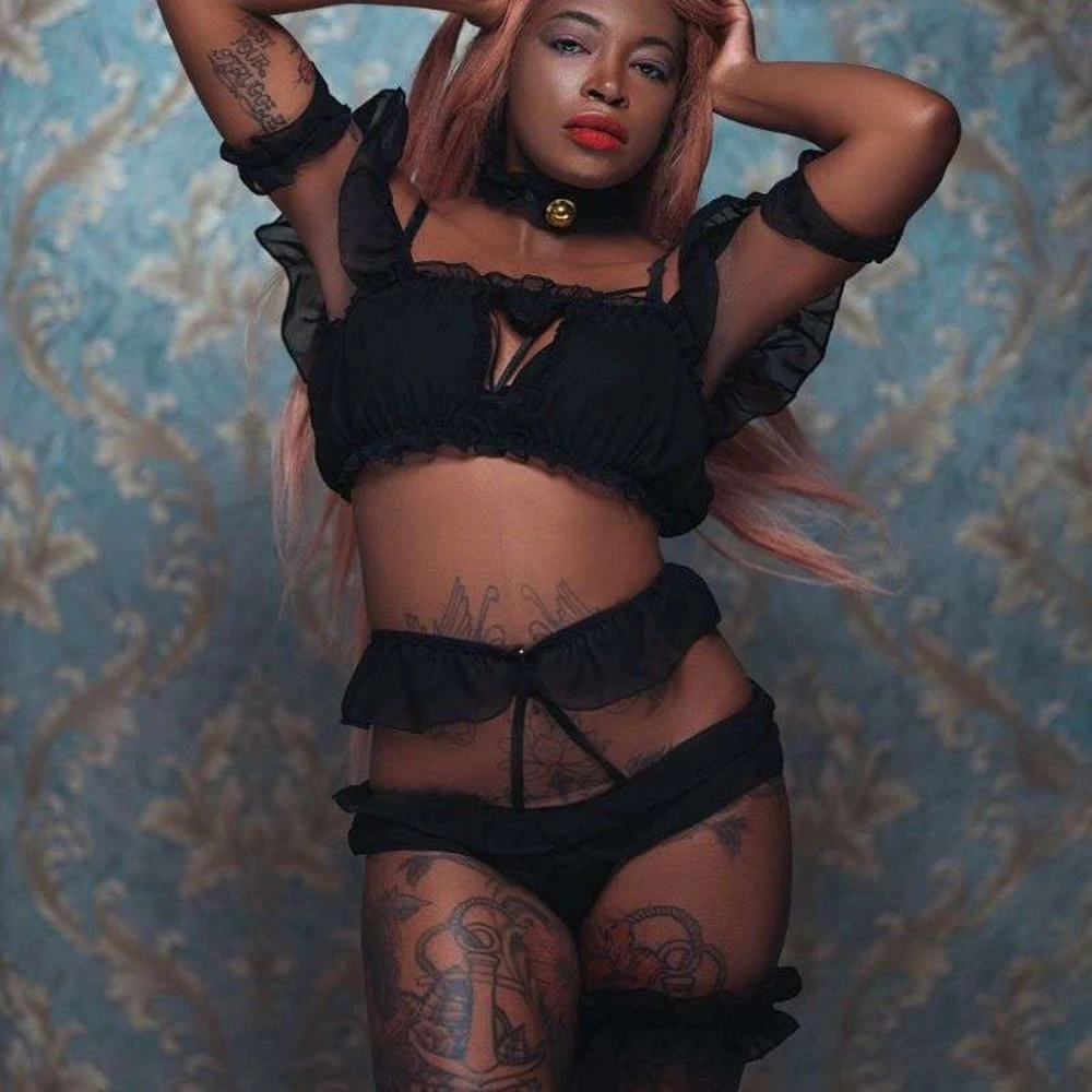 Для женщин сексуальные платья с оборками сексуальное Кукольное белье японский