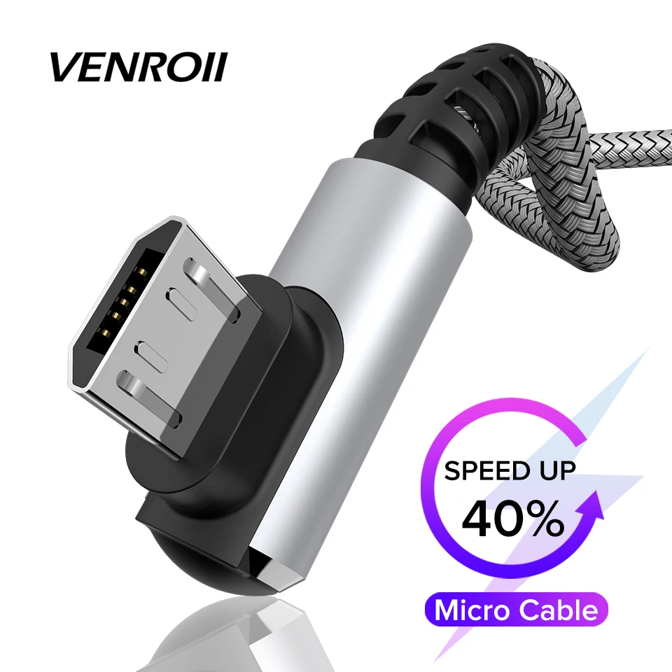 Venroii Micro USB кабель синхронизации данных быстрое зарядное устройство Шнур для Xiaomi