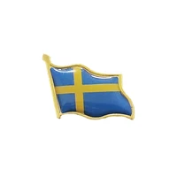 beautiful sweden flag brooch badge lapel pins for menwomen backpackhatcollarschool bag accessories