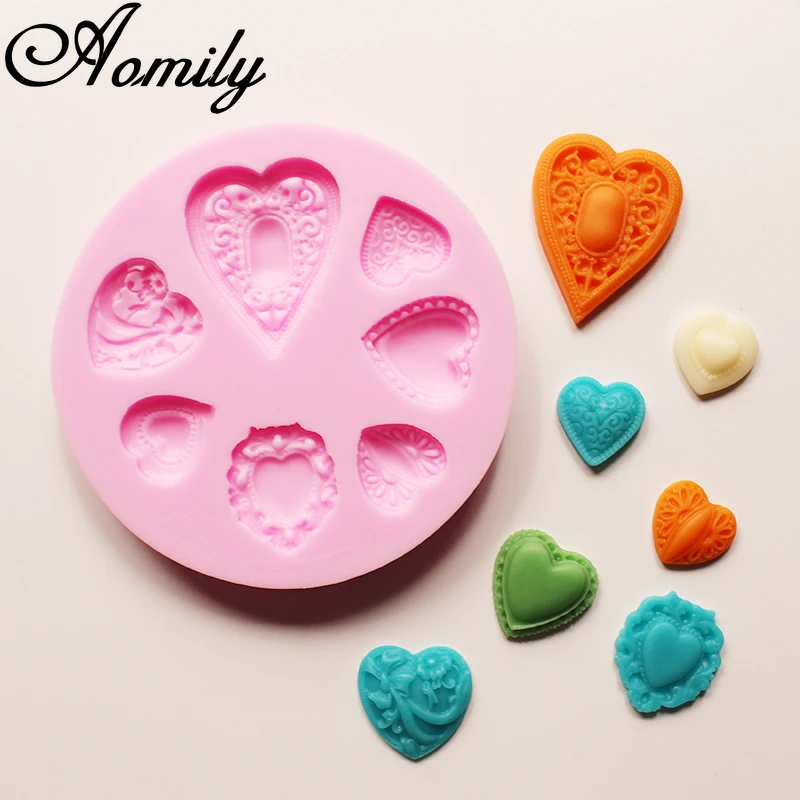 Силиконовая форма для торта Aomily в виде сердца шоколадный мусс Желейная