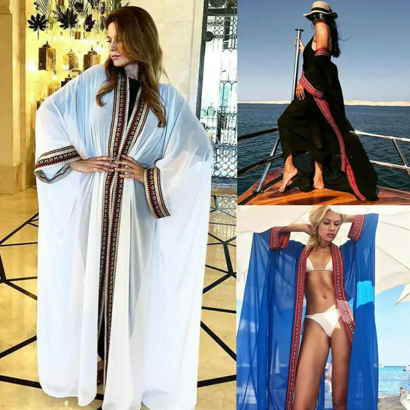2020 Летняя мода новинка женские накидки для бикини однотонные богемные Свободные
