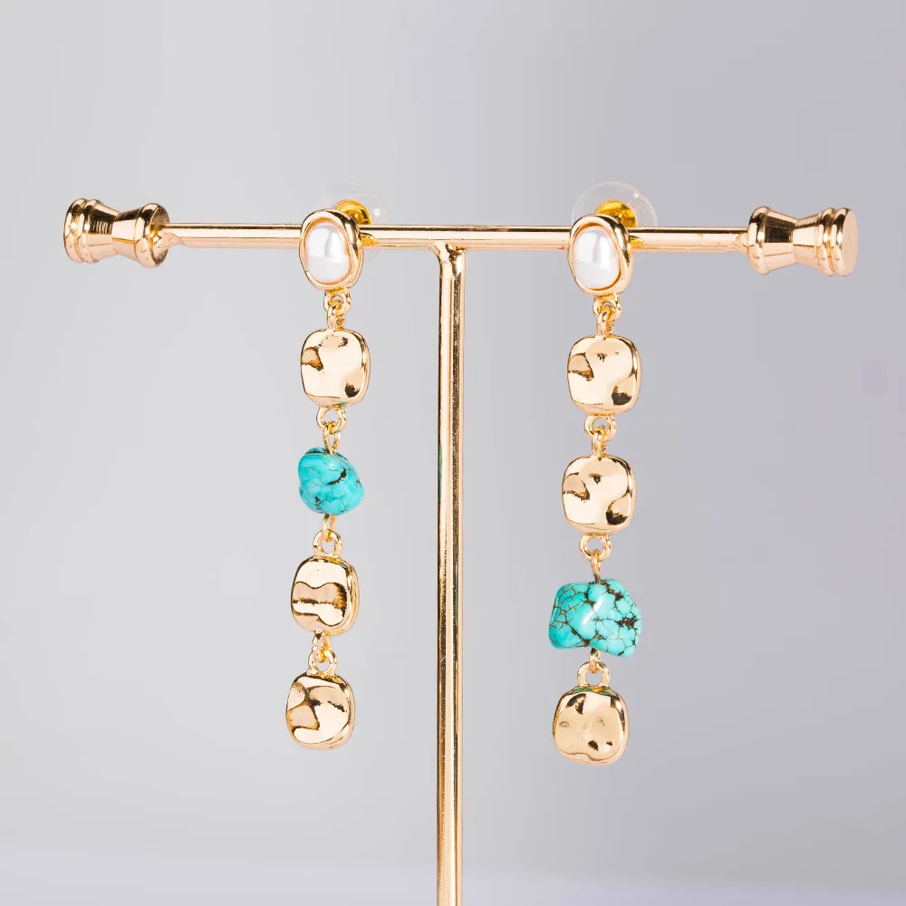 Европейские модные длинные металлические серьги-кисточки с фотоэлементами