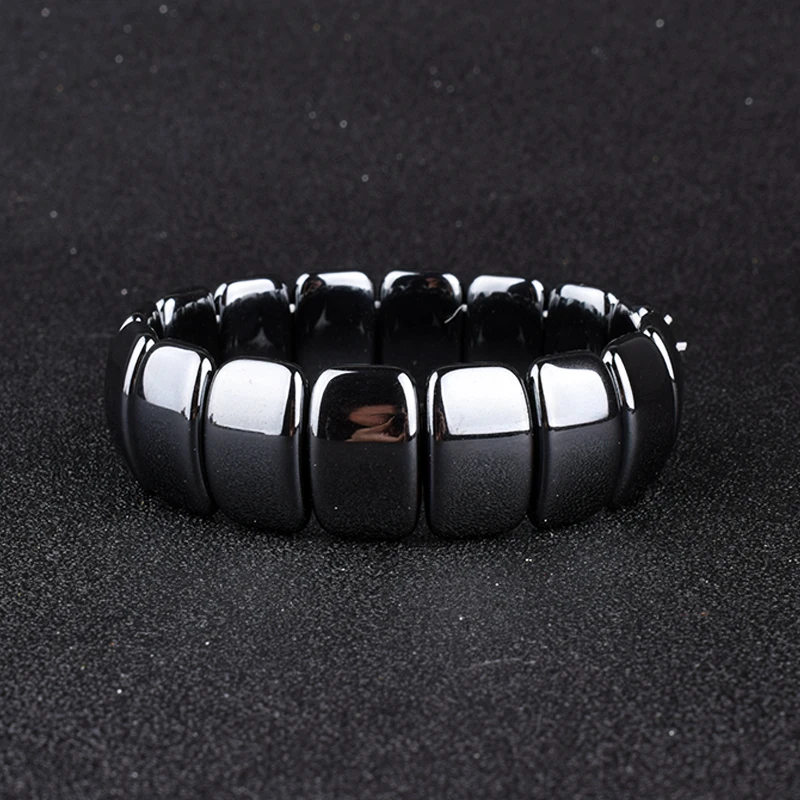 

High Polish Hematite Men Magnetic Bracelets Fashion Hematite Charm Cuff Bracelets for Women New Positive Energy Heal Jewelry