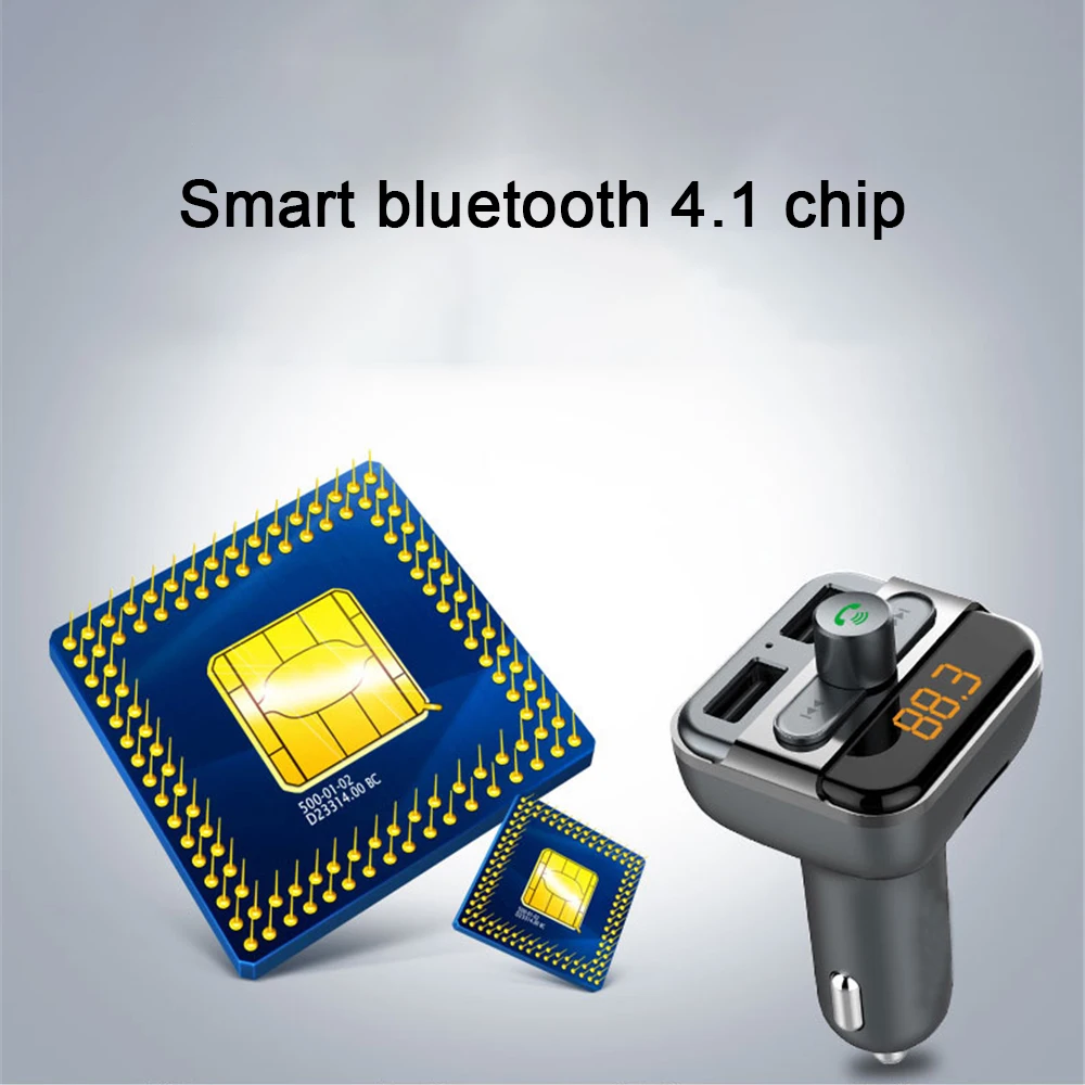 Bluetooth FM передатчик Автомобильный MP3 плеер Handsfree автомобильный комплект 5V/2.4A 2 USB