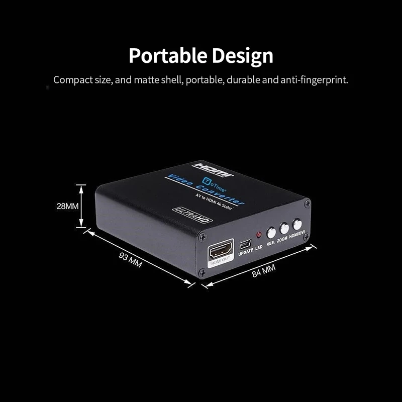AM-9615 AV/SV в HDMI конвертер переключатель 4K x 2K скейлер коробка для HDTV Видео