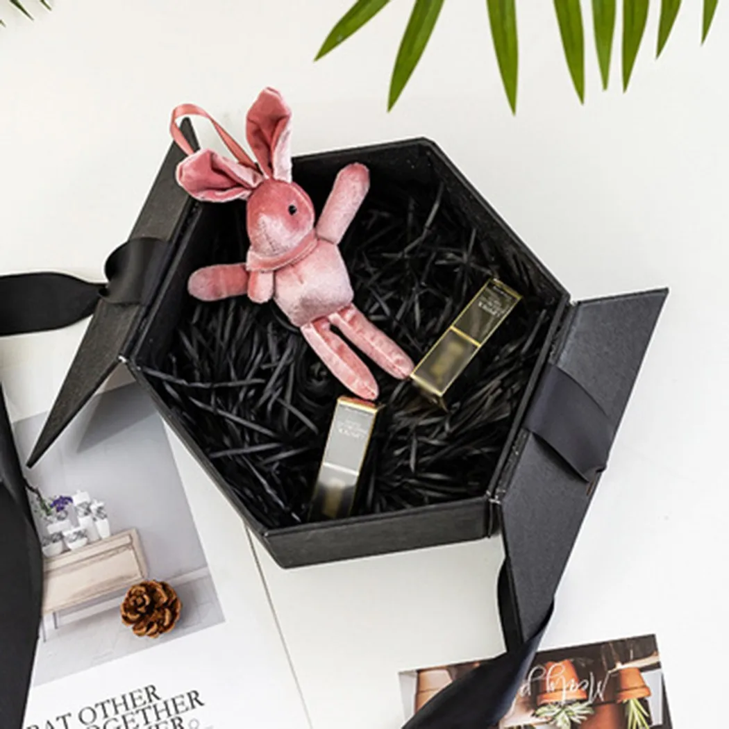 

Hexagonal Companion Hand Gift Box Double Door Gift Box Valentine's Day Birthday Surprise Box Lipstick Gift Box
