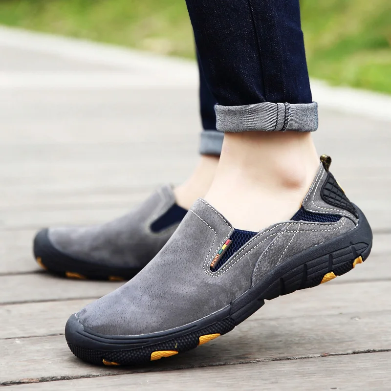 A-DE Брендовые повседневные мужские кроссовки лоферы для мужчин замшевая обувь