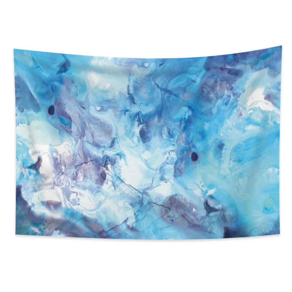 

Blue background inkjet printing fashion tapestry background wall dining table sofa living room bedroom home decorations