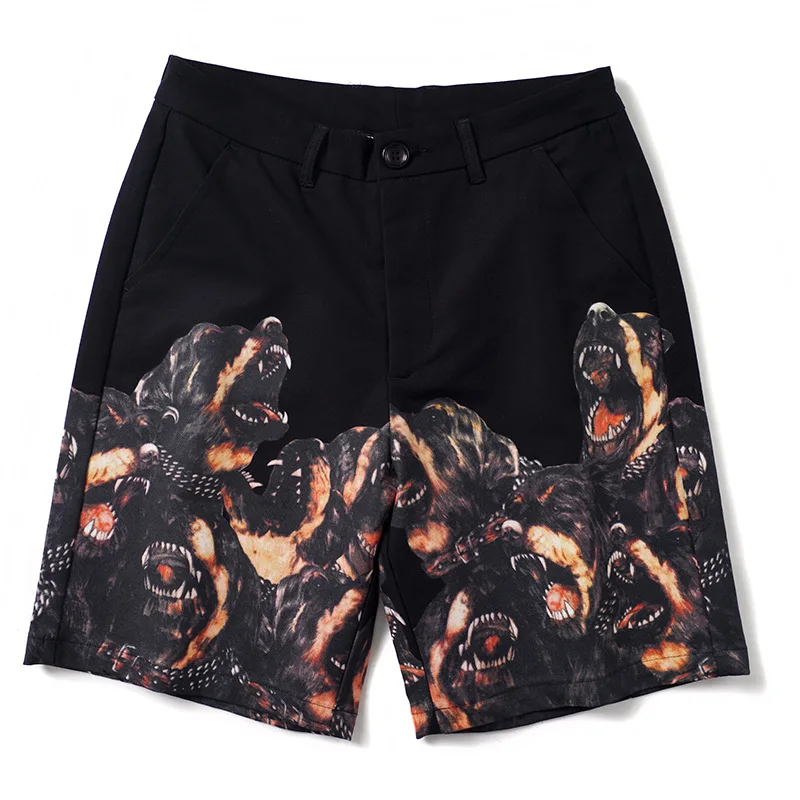 

luxury High New 2020 Novelty Men Comfortable Roaring hound Dog Classic Striped Skateboard Street Cotton Casual Shorts #N258