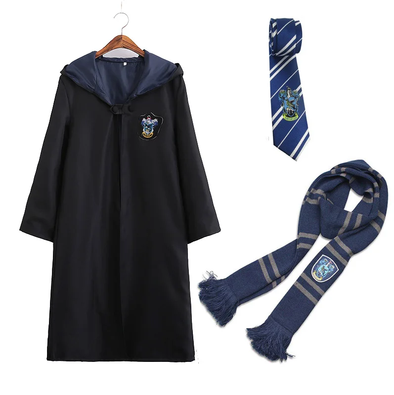 Ravenclaw Ravenclaw Luna lovegood Косплей халат костюм Детский Взрослый волшебник на Хэллоуин плащ "Гарри" - Цвет: Ravenclaw