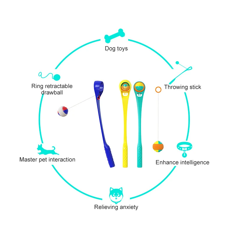 

Interactive Training Toy Funny Dog Toy Exercise Durable Ball Launcher Funny Dog Training Toy For Outdoor Play Pet Toy Must-have