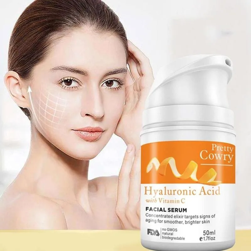 

50ml Vitamin C Moisturizing Whitening Hyaluronic Acid Cream Anti-aging Serum Cream