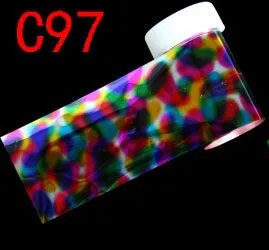 C97 233 Тип 4*100 см голографические наклейки из фольги для переноса ногтей слайдер Радужная зимняя наклейка s для маникюра Nailart украшения(2 - Color: C97