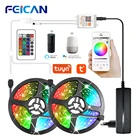 лента светодиондная 12в Светодиодная ленсветильник RGB с Wi-Fi и управлением через приложение светодиодная лента 20м 10м 15м 5м гибкий неон светодиодная лента на батарейках светодиодная лента rgb