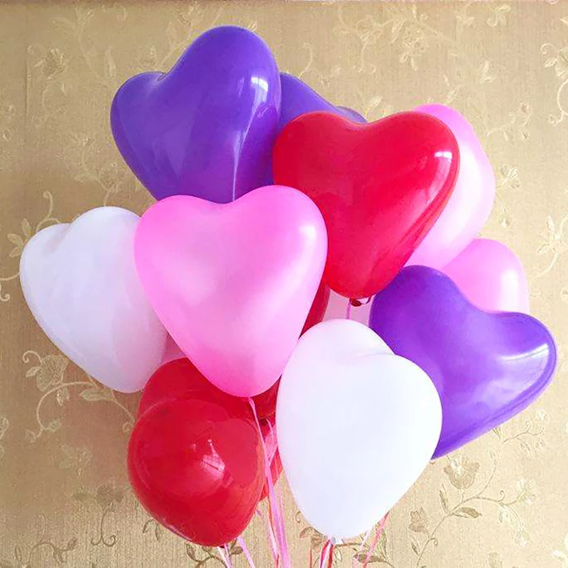 20/50 шт в наборе розового белого красного цвета с надписью Love Heart Shaped латексные