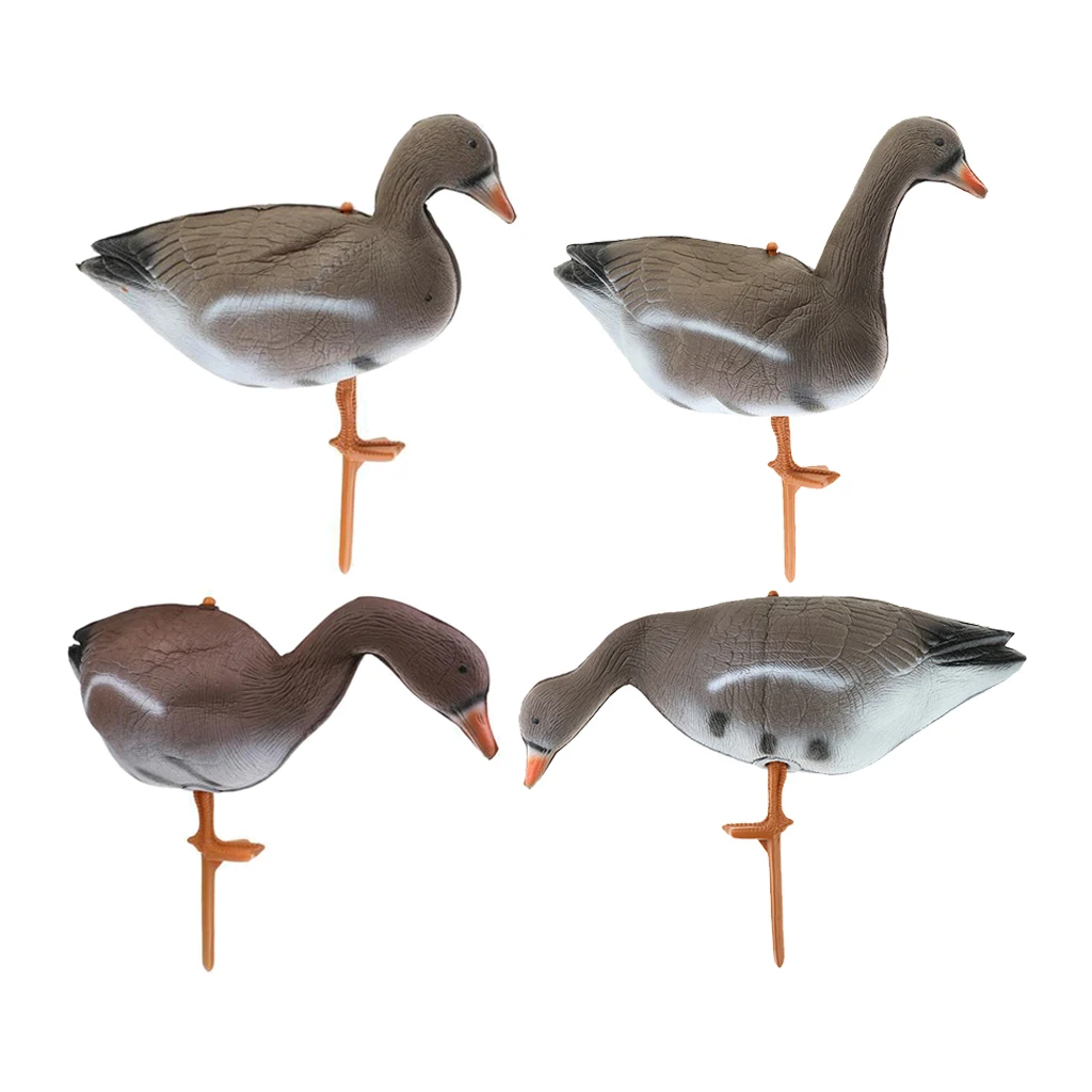 4Pcs Realistic Goose Hunting Decoy Turkey Crow Decoys Garden Decor Sentries | Спорт и развлечения