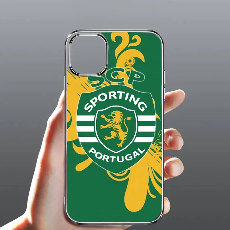 

design Sporting Portugal Phone Case Transparent for iPhone Samsung 11 12 6 7 8 9 30 Pro X Max XR Plus lite