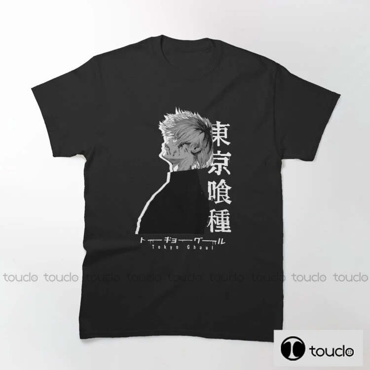

Футболка Kaneki Ken мужская с принтом, тенниска из чистого хлопка, майка с круглым вырезом, рубашка унисекс