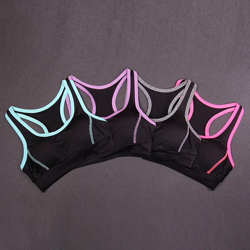 Женский спортивный бюстгальтер черный мягкий фитнес лифчик для йоги топ на
