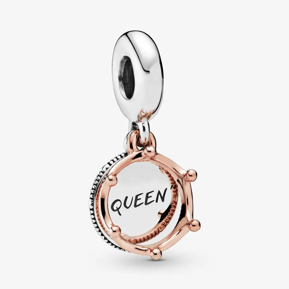 

Sterling Silver Queen & Regal Crown Danglle Charm Birthday Gift 100% 925 Sterling Silver fit Original Pandora Bracelet Jewelry