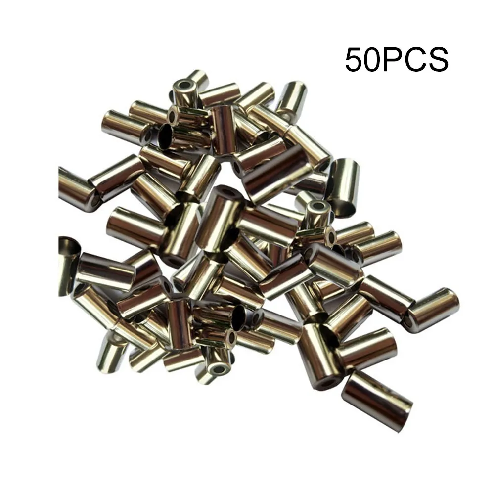 

50pcs 10MM Bike Brake Cable End Cap Bicycle Copper BRAKE CABLE END CAP FERRULES 5mm Outer Housings Cycling Accessories Sliver