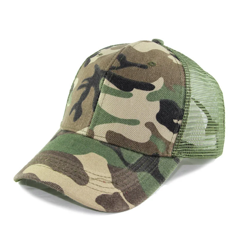 

Camouflage Ponytail Baseball Cap Messy Bun Hats For Women Men Caps Casual Summer Sun Visor Outdoor Hat Hip Hop