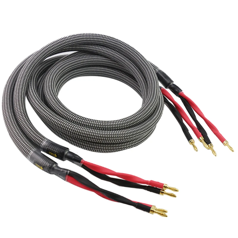 

M2.4S 11AWG усилитель мощности, подключенный к аудиомагнитоле, одиночная кристальная медная Золотая вилка типа «банан»