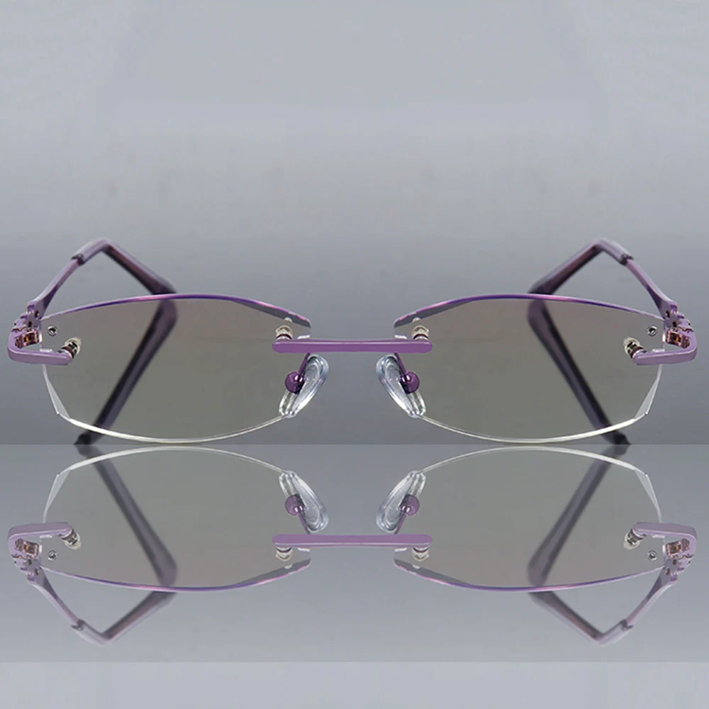 Оправа из титана светильник оправа без оправы женские роскошные очки для чтения