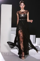 vestido de renda party dresses 2014 new fashion hot sexy women gown lace formal black long evening elegant dress free shipping