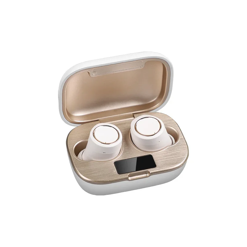 

T05 TWS earphone wireless 5.0 Bluetooth headset LED display with 300mAh mobile power button control